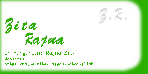 zita rajna business card